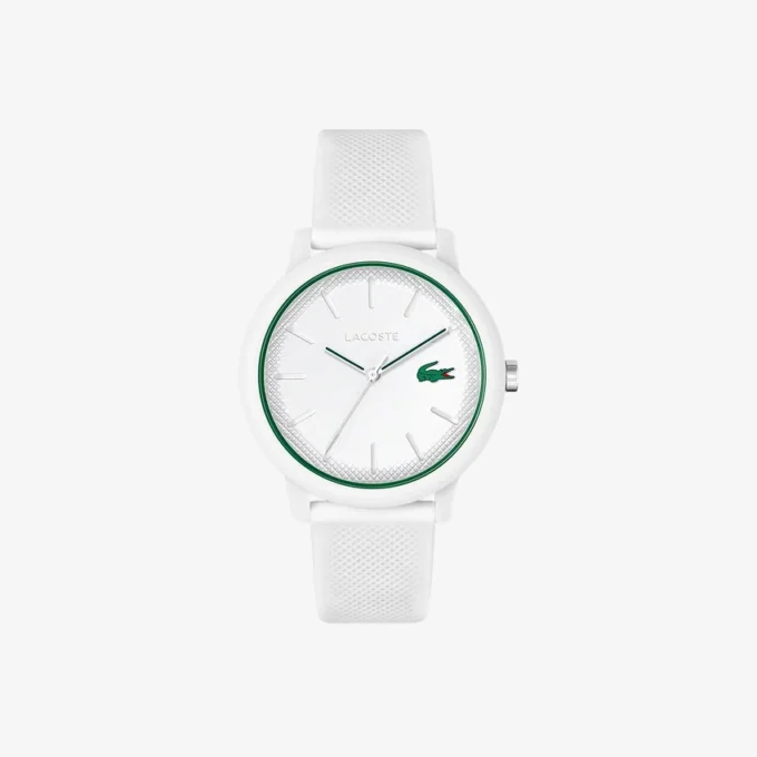 Relógio Lacoste.12.12 com bracelete em silicone branco