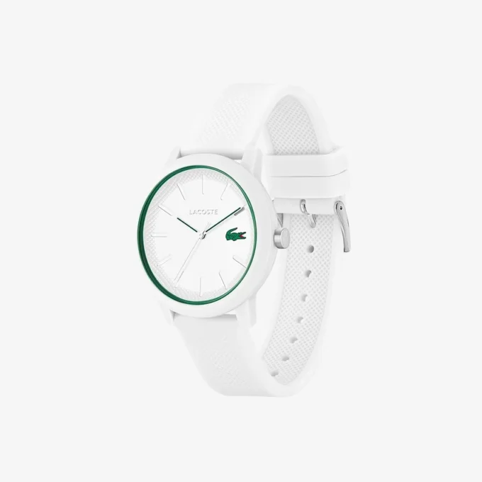 Relógio Lacoste.12.12 com bracelete em silicone branco