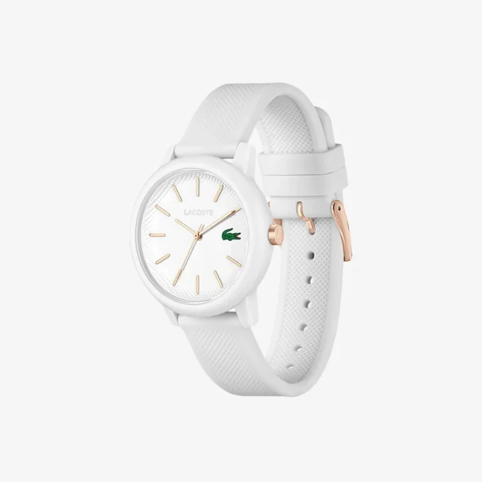 Relógio Lacoste.12.12 com bracelete em silicone branco