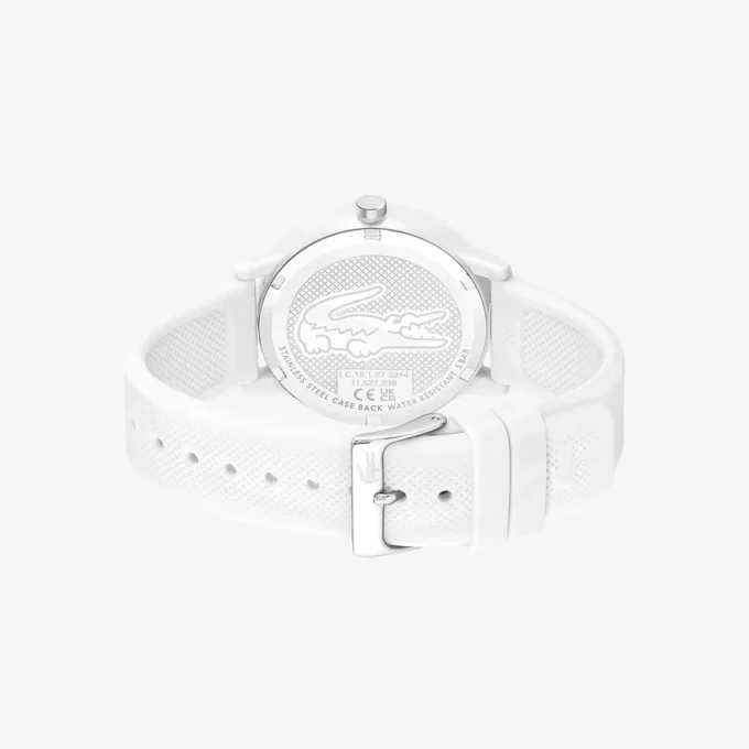 Relógio Lacoste.12.12 com bracelete em silicone branco
