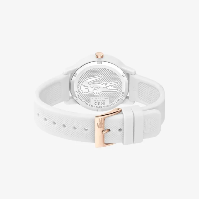 Relógio Lacoste.12.12 com bracelete em silicone branco