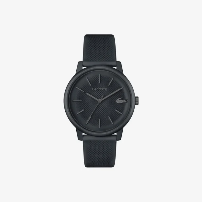 Relógio Lacoste.12.12 Move de 3 ponteiros com bracelete em silicone preto