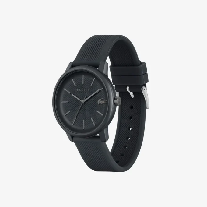 Relógio Lacoste.12.12 Move de 3 ponteiros com bracelete em silicone preto