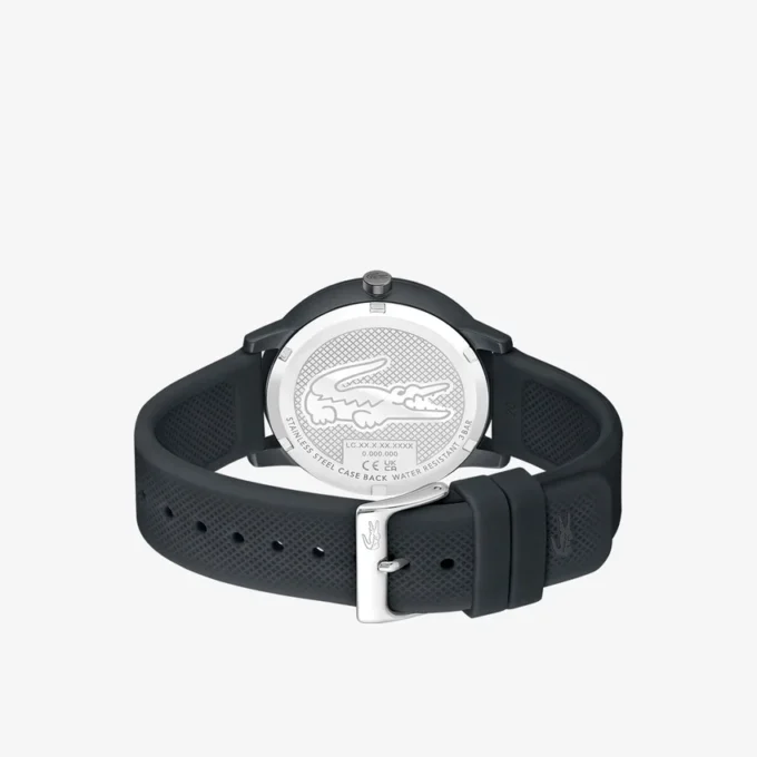 Relógio Lacoste.12.12 Move de 3 ponteiros com bracelete em silicone preto