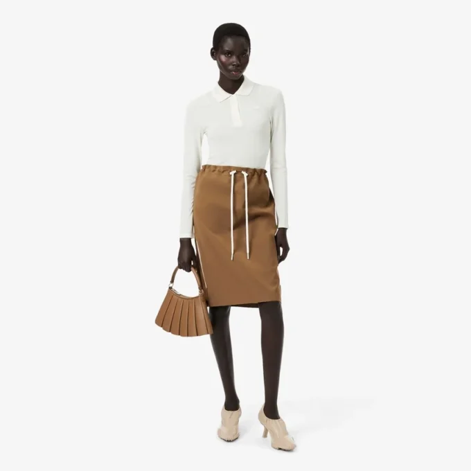Saia cargo em mistura de lã Runway Blend