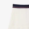 Saia curta plissada em mistura de lã para mulher