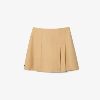 Saia de algodão plissada para mulher
