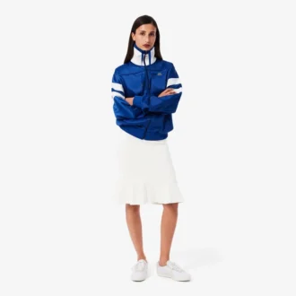 Saia midi com nervuras 3D para mulher
