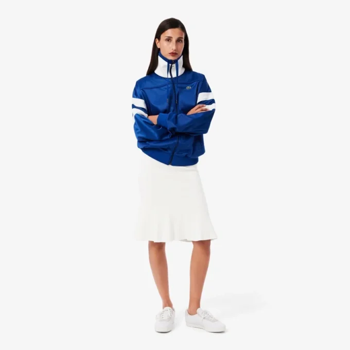 Saia midi com nervuras 3D para mulher