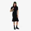 Saia midi com nervuras 3D para mulher