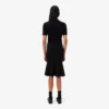 Saia midi com nervuras 3D para mulher