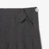 Saia midi plissada em flanela para mulher