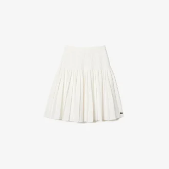 Saia midi plissada para mulher
