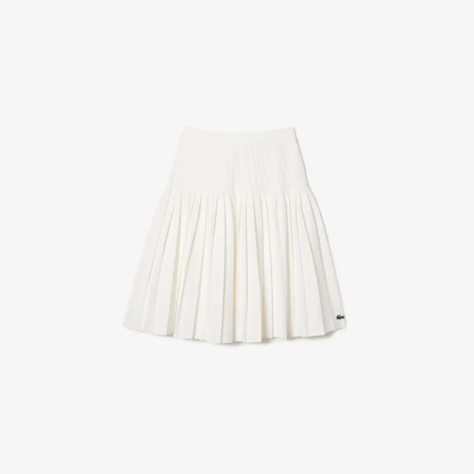 Saia midi plissada para mulher