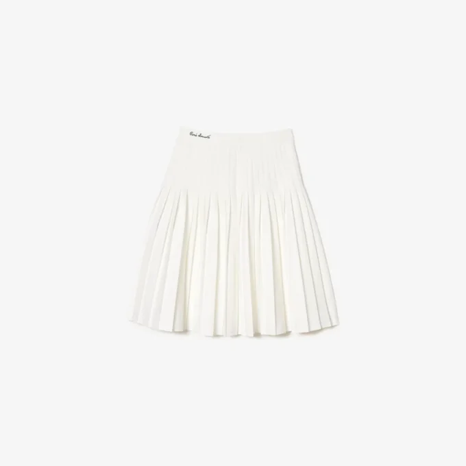 Saia midi plissada para mulher