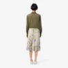 Saia plissada com estampado Topography para mulher