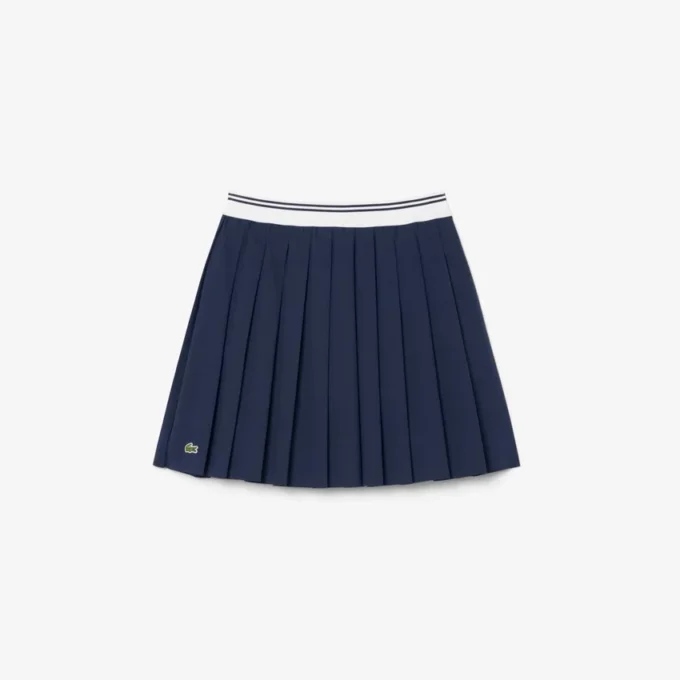 Saia plissada de algodão Oxford para meninas