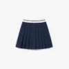 Saia plissada de algodão Oxford para meninas