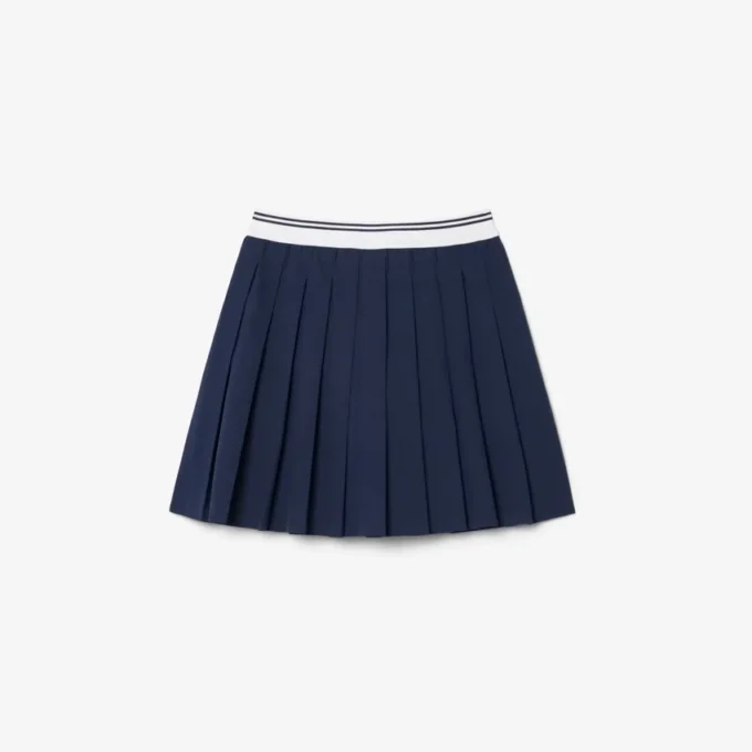 Saia plissada de algodão Oxford para meninas