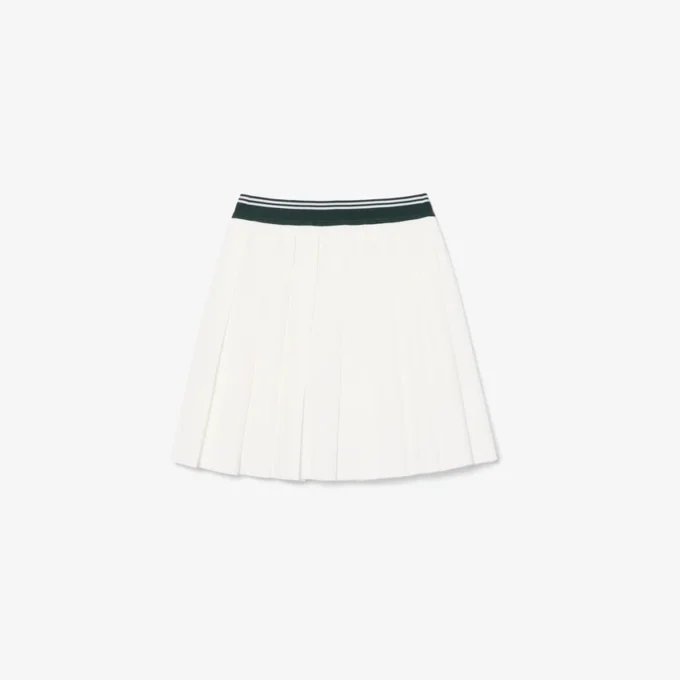 Saia plissada de algodão Oxford para meninas