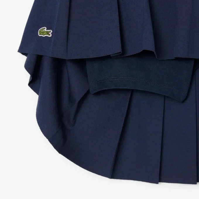 Saia plissada de algodão Oxford para meninas