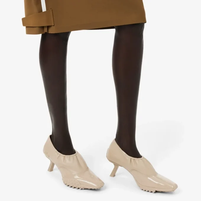 Sapatilhas de couro Runway para mulher