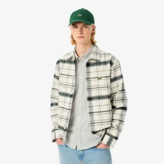 Sobrecamisa xadrez de algodão para homem