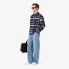 Sobrecamisa xadrez de algodão para homem