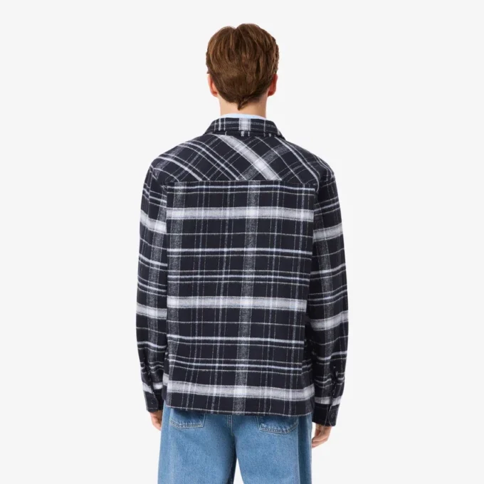 Sobrecamisa xadrez de algodão para homem