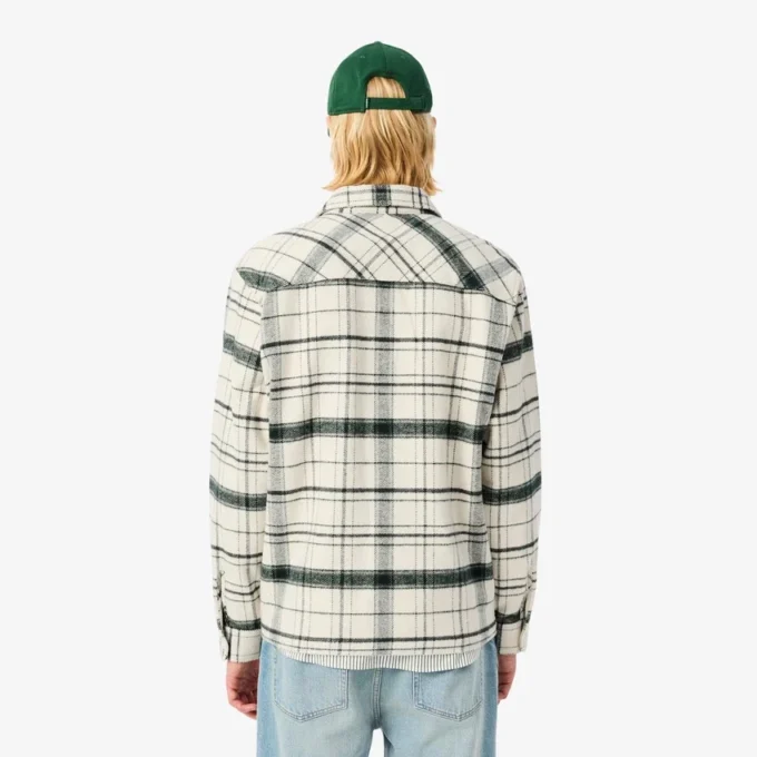 Sobrecamisa xadrez de algodão para homem