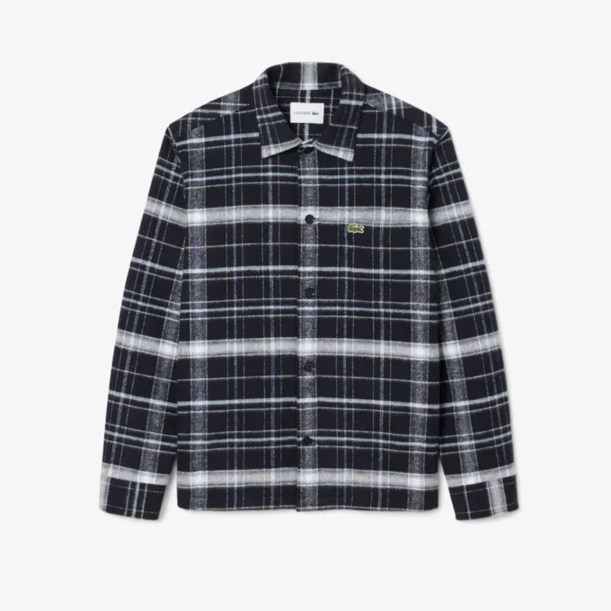 Sobrecamisa xadrez de algodão para homem