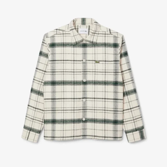 Sobrecamisa xadrez de algodão para homem