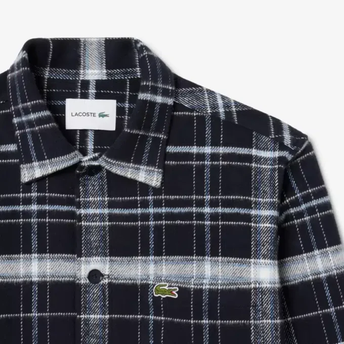 Sobrecamisa xadrez de algodão para homem