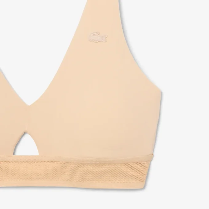 Sutiã de microfibra com faixa perfurada