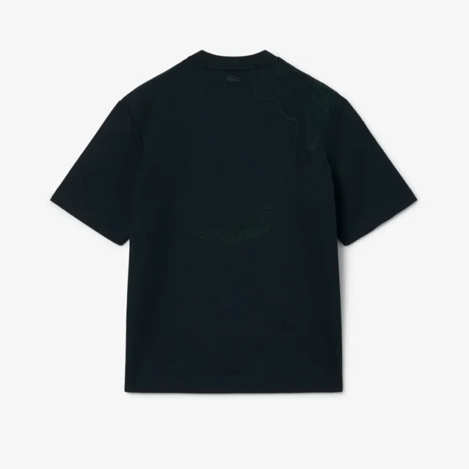 T-shirt com crocodilo bordado da passerelle