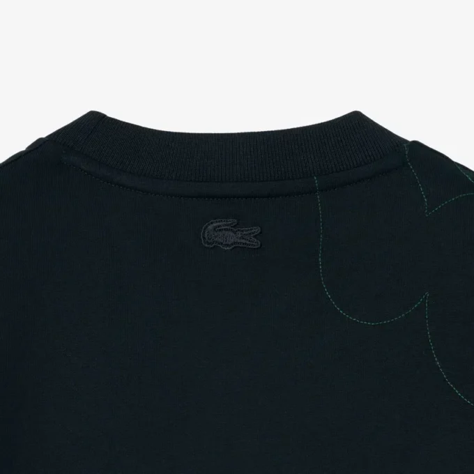 T-shirt com crocodilo bordado da passerelle