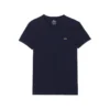 T-shirt com decote em V em algodão Pima