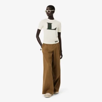 T-shirt com estampado gráfico em seda da coleção Runway
