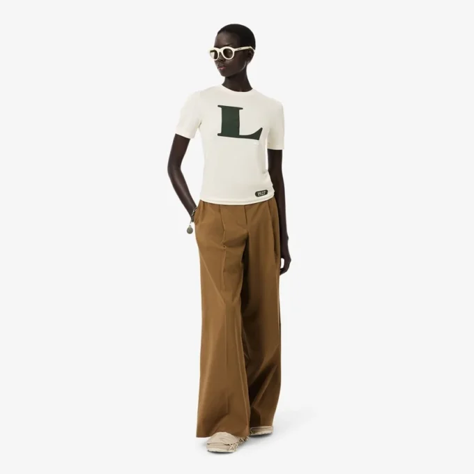 T-shirt com estampado gráfico em seda da coleção Runway