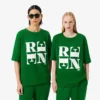 T-shirt com grafismo em cetim Runway
