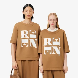 T-shirt com grafismo em cetim Runway