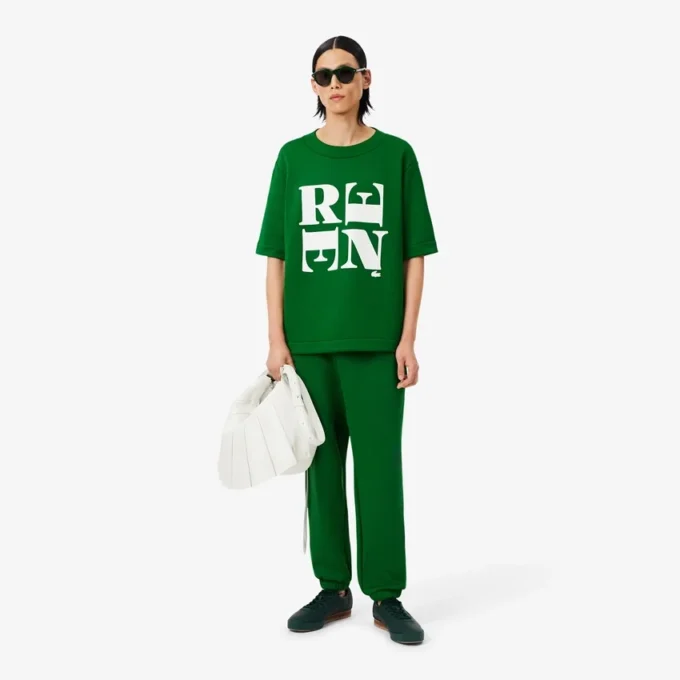 T-shirt com grafismo em cetim Runway