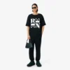 T-shirt com grafismo em cetim Runway
