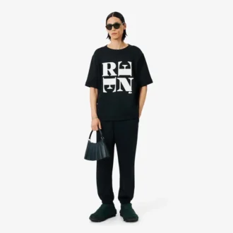 T-shirt com grafismo em cetim Runway