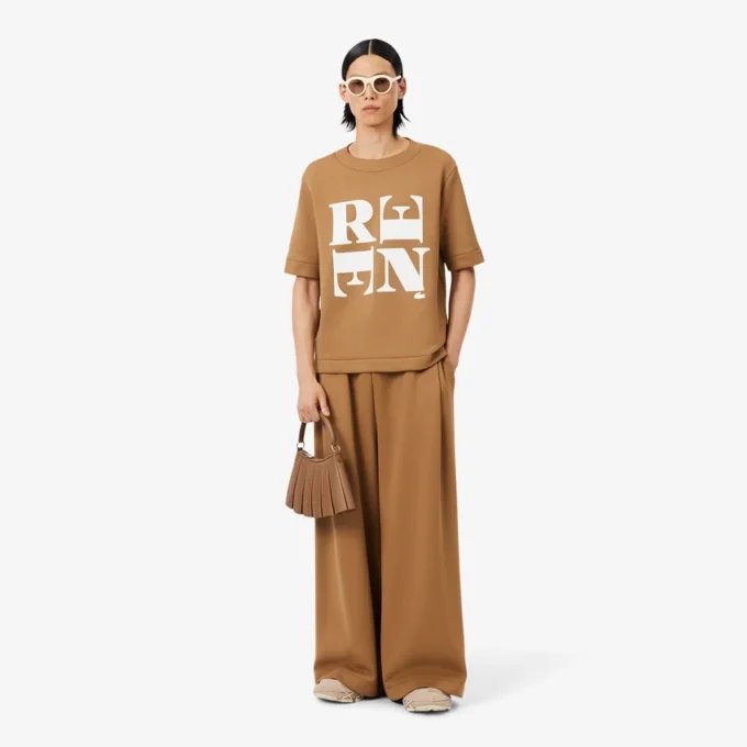 T-shirt com grafismo em cetim Runway