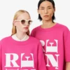 T-shirt com grafismo em cetim Runway