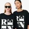 T-shirt com grafismo em cetim Runway
