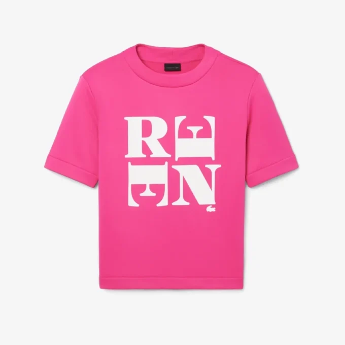 T-shirt com grafismo em cetim Runway