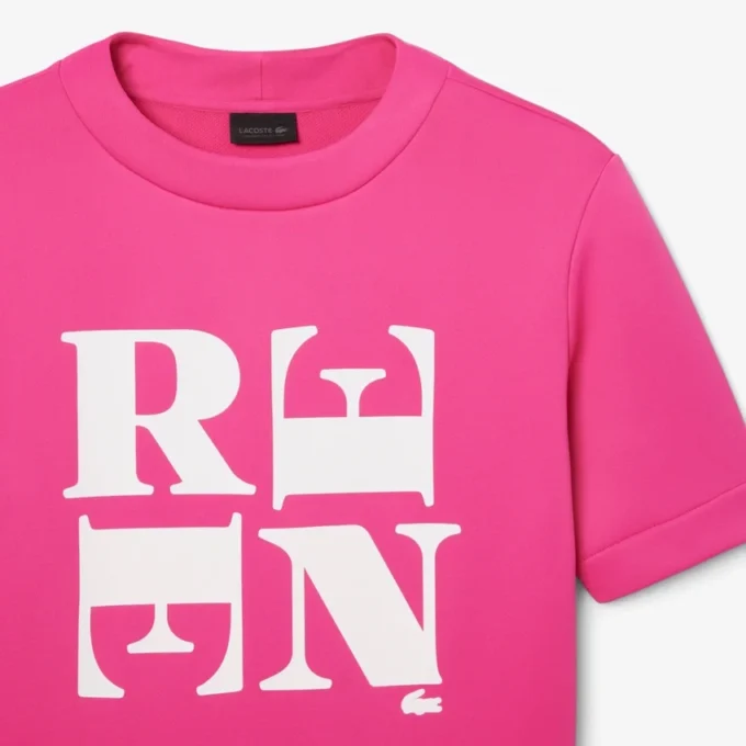 T-shirt com grafismo em cetim Runway