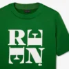 T-shirt com grafismo em cetim Runway